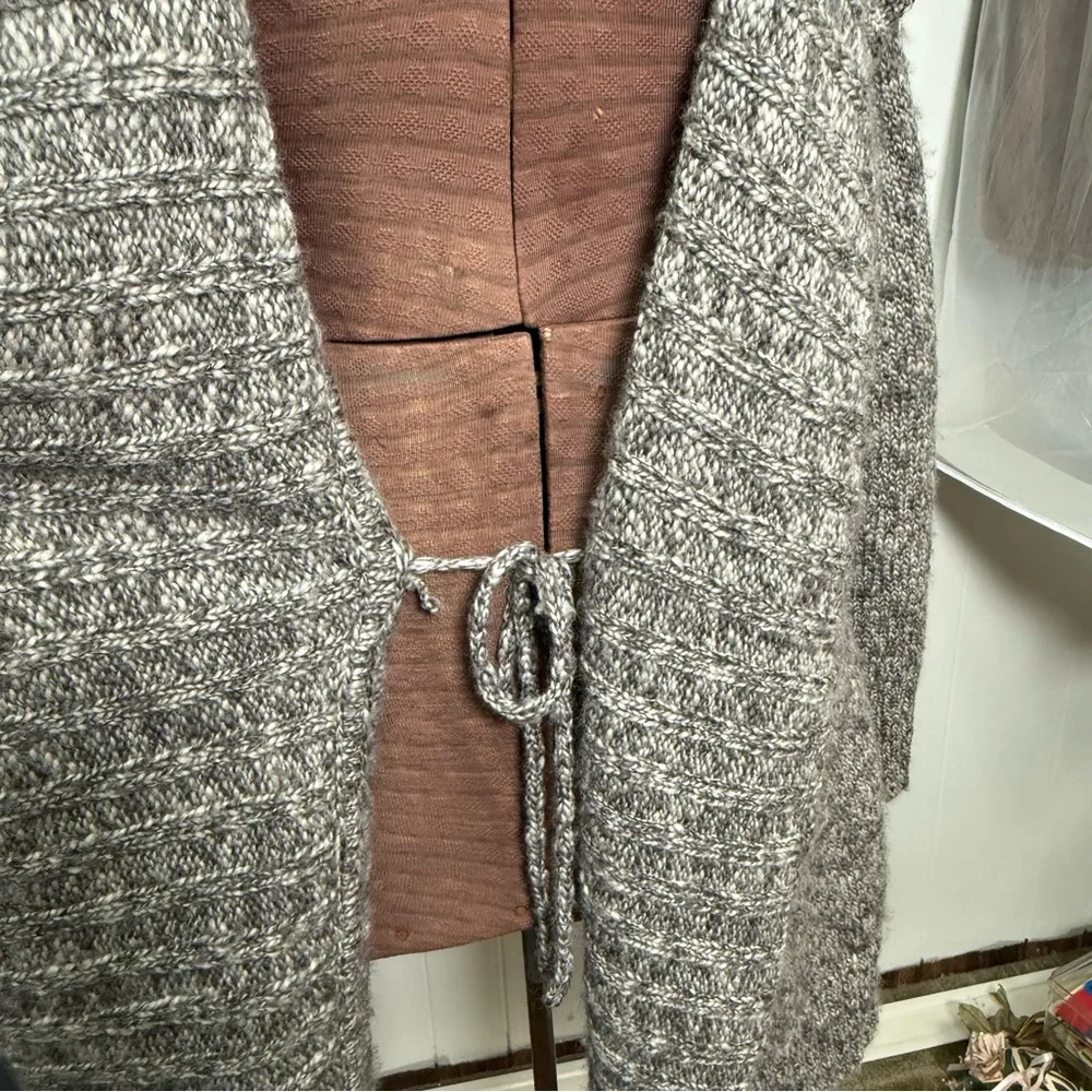 Diane Von Furstenberg Long Wool Chunky Sweater Cardigan Wrap - Picture 9 of 15